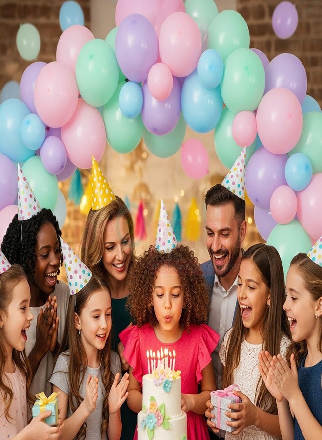 بروبسيكل مجموعة بالونات بروبسيكل، 50 بالونًا بألوان الباستيل، 12 بوصة - عبوة بالونات متعددة الألوان لتزيين أعياد الميلاد، وحفلات استقبال المولود، وحفلات الترحيب بالمولود، وحفلات الأميرات والأمراء، والأقواس، والباقات - Image 3